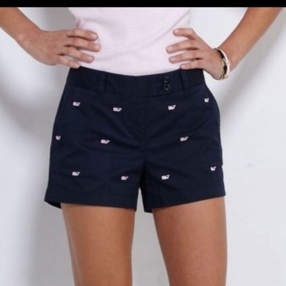 Vineyard Vines Navy With Pink Whales Size 4